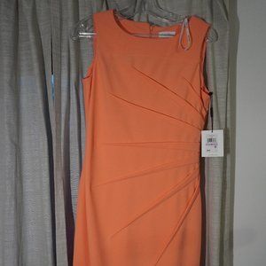 Calvin Klein starburst dress. Size 6, Coral color. New